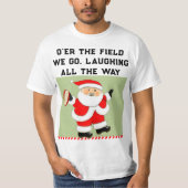 Funny Rugby Kerstmis T-shirt (Voorkant)