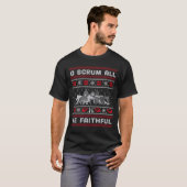Funny Rugby O Scrum All Ye Faithful Ugly Merry Chr T-shirt (Voorkant volledig)