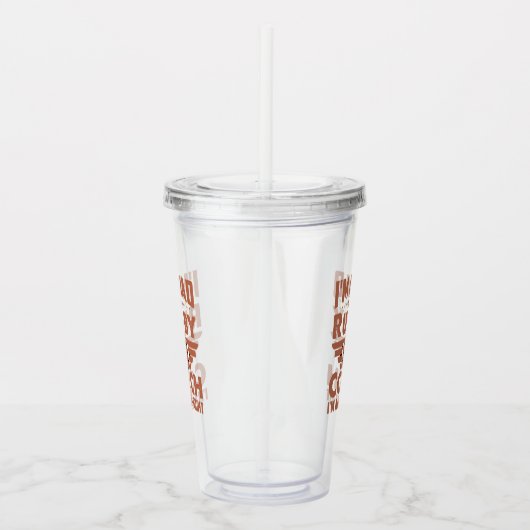 Funny Rugby Pa en Rugby Coach Acryl Drinkbeker (Rechts)