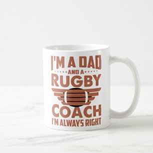 Funny Rugby Pa en Rugby Coach Koffiemok