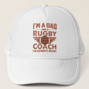 Funny Rugby Pa en Rugby Coach Trucker Pet
