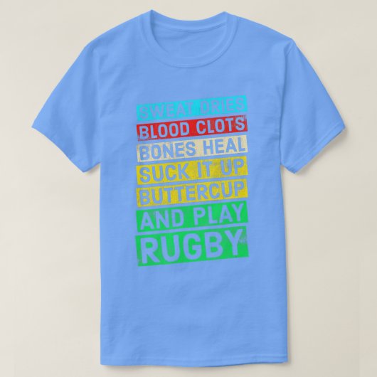 Funny Rugby Quote Play Rugby T-shirt (Design voorkant)