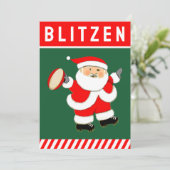 Funny Rugby Sports Kerstkaarten Feestdagenkaart (Staand voorkant)