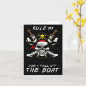 Funny Rule #1 Don't Fall Off The Boat Cruise Rate Kaart (Gele Bloem)