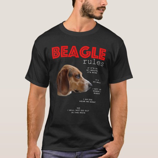 Funny Rules for the Owner of a Beagle T-shirt (Voorkant)