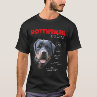 Funny Rules for the Owner of a Rottweiler T-shirt