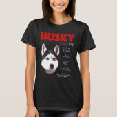 Funny rules for the owner of a Siberian Husky T-shirt (Voorkant)
