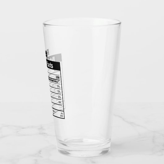 Funny Rum Nutrition Facts Glass Glas (Links)