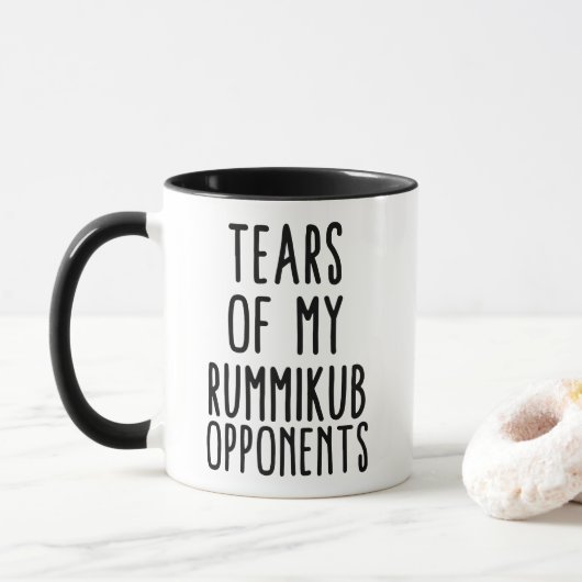 Funny Rummikub Player Gift Mug Mok (Met donut)