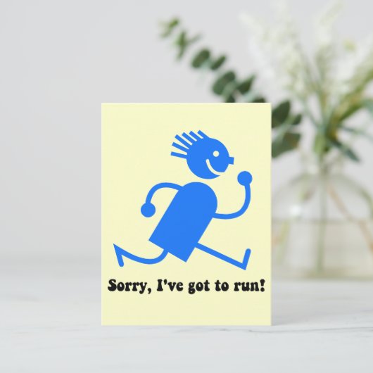 Funny run briefkaart (Staand voorkant)