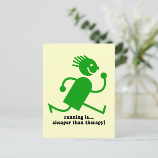 Funny run briefkaart (Staand voorkant)