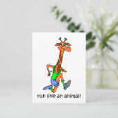 Funny run briefkaart (Staand voorkant)