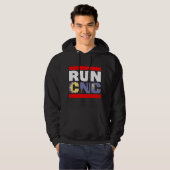 FUNNY RUN CNC MACHINIST ENGINEER MECHANIC OPERATOR HOODIE (Voorkant volledig)