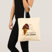 Funny Run Out of Ice Cream Cartoon Tote Bag (Voorkant (product))