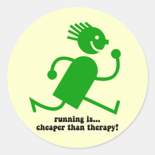 Funny run ronde sticker