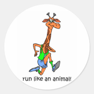 Funny run ronde sticker