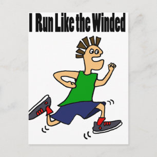 Funny Runner Cartoon Briefkaart