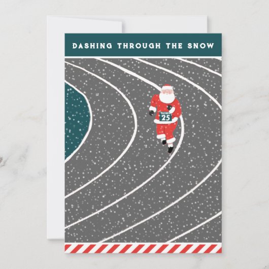 Funny Runner Holiday Cards Feestdagenkaart (Voorkant)