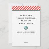 Funny Runner Holiday Cards Feestdagenkaart (Achterkant)