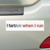 Funny Runner I FARTlek wanneer ik run © Bumperstic Bumpersticker (Op auto)