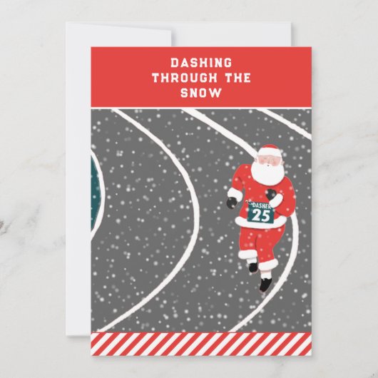 Funny Runner-kerstkaarten Feestdagenkaart (Voorkant)