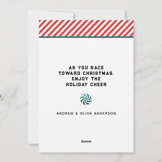 Funny Runner-kerstkaarten Feestdagenkaart (Achterkant)