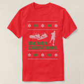 Funny Runner Merry Kerstmis T-shirt (Design voorkant)