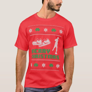 Funny Runner Merry Kerstmis T-shirt