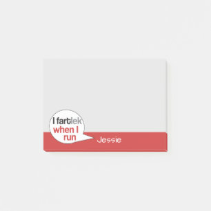 Funny Runner Personalized FARTlek © Post-it Notes