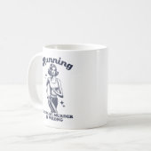 Funny Running Because Murder Is Wrong Retro 11oz Koffiemok (Voorkant links)