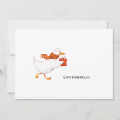 Funny Running Cartoon Duck Christmas Feestdagenkaart (Voorkant)