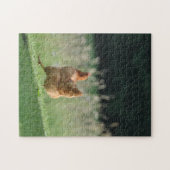 Funny Running Chicken Cute Farm Animals Foto Legpuzzel (Horizontaal)