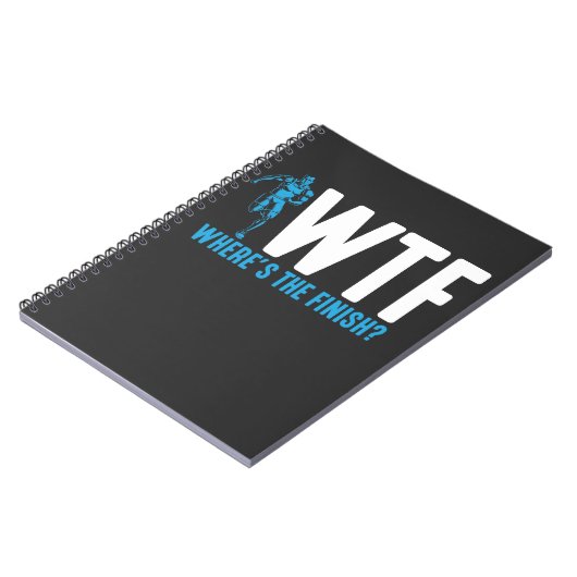 Funny Running en Marathon Quote triathlon Notitieboek (Linkerzijde)