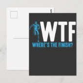 Funny Running en Marathon Quote triathlon sporten Briefkaart (Voorkant / Achterkant)