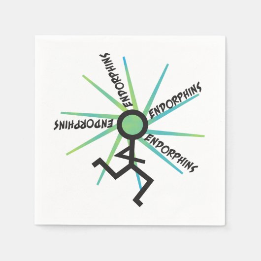 Funny Running Endorphins - Runner Humor Servetten (Voorkant)