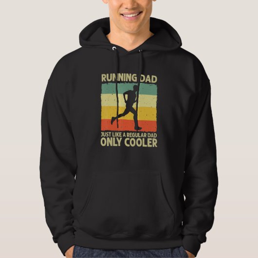 Funny Running for Men Dad Marathon Runner Coach Ma Hoodie (Voorkant)