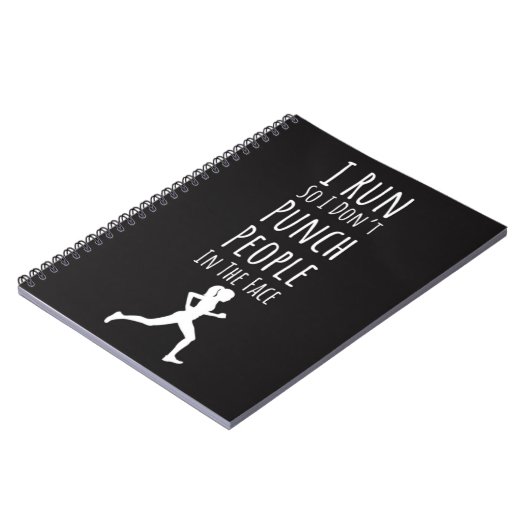 Funny Running Gifts For Runners Women Female Her Notitieboek (Linkerzijde)