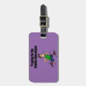 Funny Running Man Cartoon Bagagelabel (Voorkant verticaal)