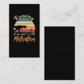 Funny Running Motivation Dinosaur Joke Visitekaartje (Voorkant / Achterkant)