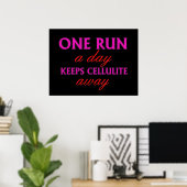 Funny Running Quote - Motivatie fitness Posters (Thuiskantoor)