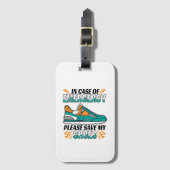 Funny Running Quote - Red mijn schoenen Bagagelabel (Voorkant (verticaal))