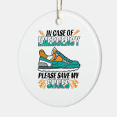Funny Running Quote - Red mijn schoenen Keramisch Ornament (Links)