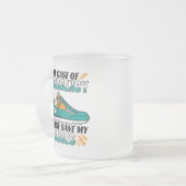 Funny Running Quote - Red mijn schoenen Matglas Koffiemok (Voorkant links)