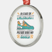 Funny Running Quote - Red mijn schoenen Metalen Ornament (Links)