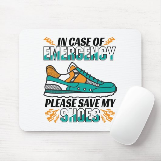 Funny Running Quote - Red mijn schoenen Muismat (Met muis)