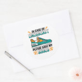 Funny Running Quote - Red mijn schoenen Ronde Sticker (Envelop)