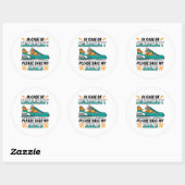 Funny Running Quote - Red mijn schoenen Ronde Sticker (Vel)