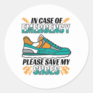 Funny Running Quote - Red mijn schoenen Ronde Sticker