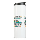 Funny Running Quote - Red mijn schoenen Thermosbeker (Gedraaid links)