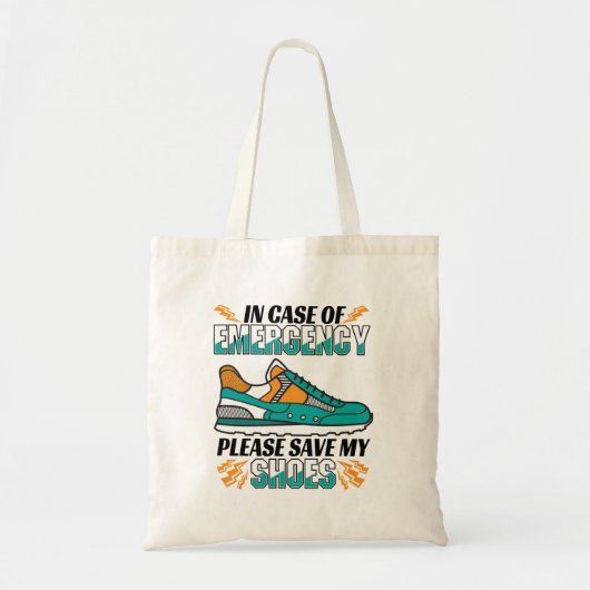 Funny Running Quote - Red mijn schoenen Tote Bag (Voorkant)